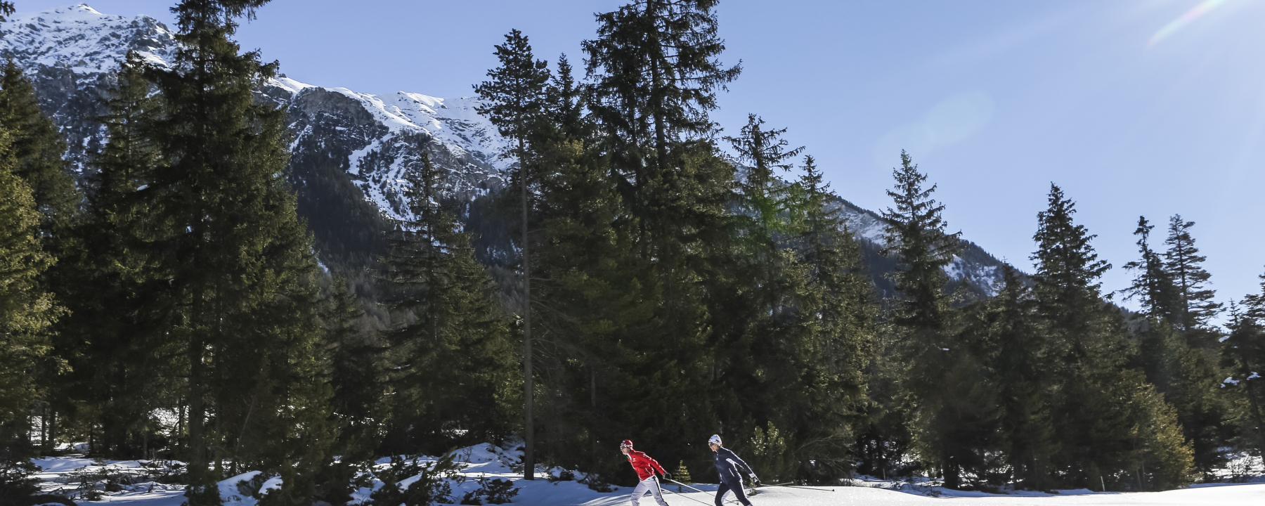 Langlaufen beim Golfplatz