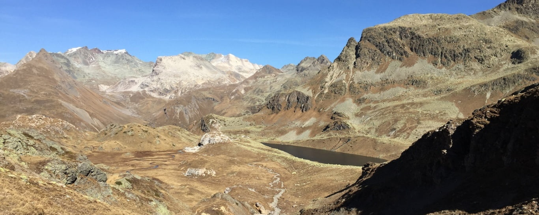 Aussicht von der Fuorcla Grevasalvas Richtung Lej Grevasalvas
