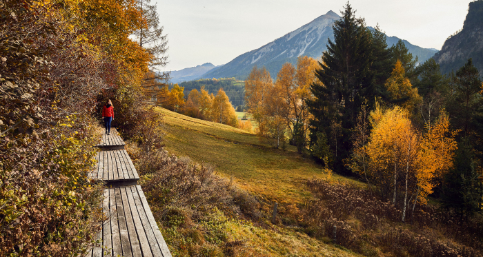 Wasserweg ansaina im Herbst, oberhalb von Alvaneu Bad © Giglio Pasqua