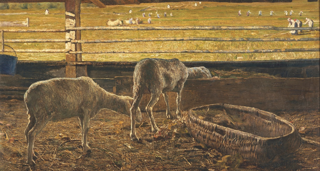 Contrasto di luce – Lichtkontrast, 1887: (76×110 cm, Öl auf Leinwand, Musées royaux des Beaux-Arts de Belgique, Brüssel).