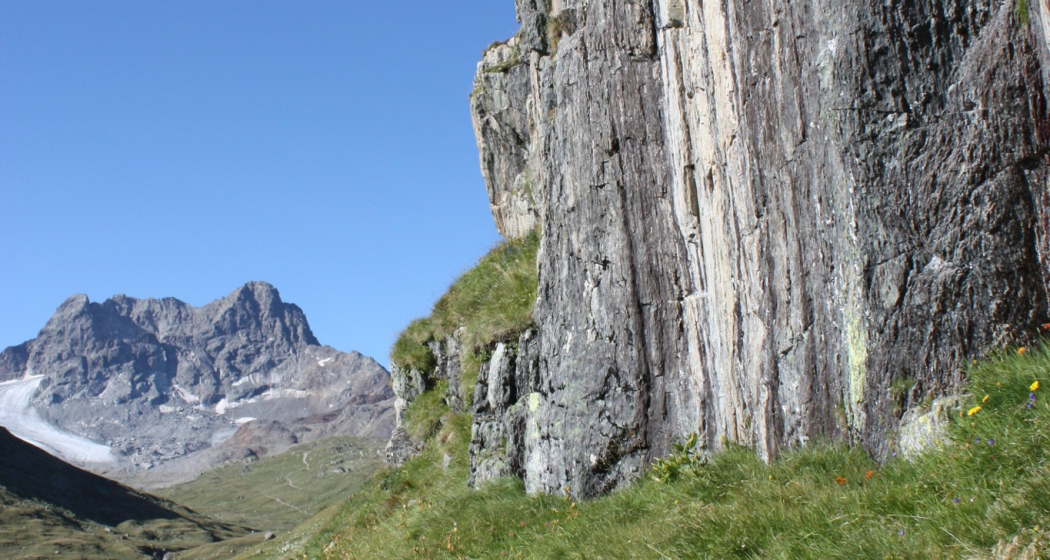 Etappe 13: Piz Kesch im Hintergrund Etappe 13: Piz Kesch im Hintergrund