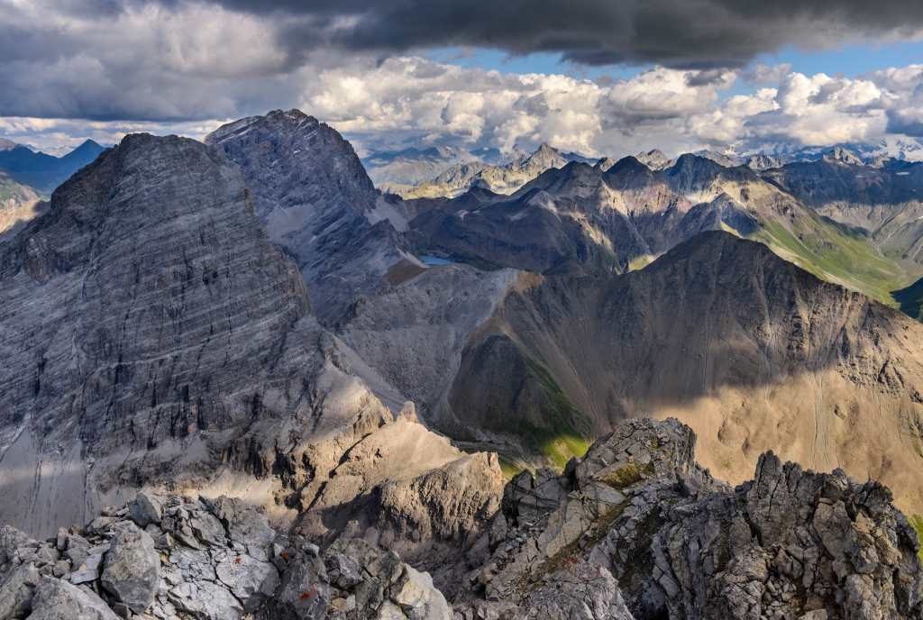 Bergpanorama vom Piz Mitgel © Lorenz A. Fischer