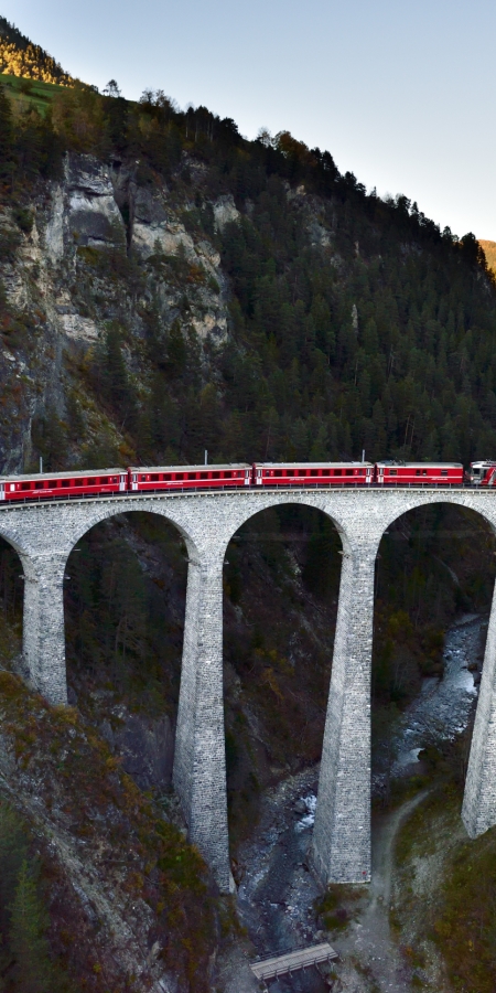 Landwasserviadukt von oben