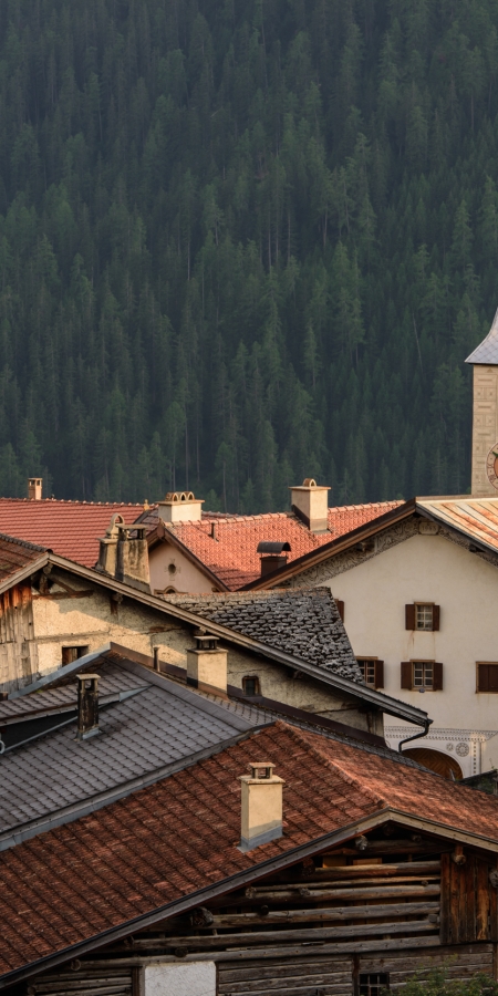 Blick auf Latsch - Drehort der Heidifilme