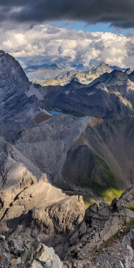 Blick vom Piz Mitgel auf Tinzenhorn und Piz Ela @ Lorenz A. Fischer