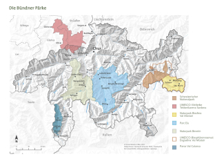 Die Pärke Graubündens im Überblick © Verein Bündner Pärke Die Pärke Graubündens im Überblick © Verein Bündner Pärke
