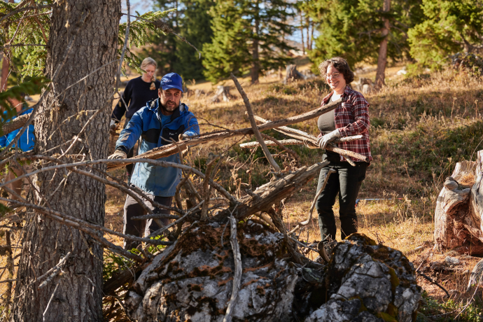 Weidepflege in Salouf Munter © Nino Bänninger
