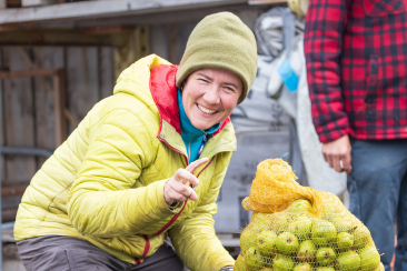 Freude trotz schlechtem Wetter: Vorstandsmitglied Stephanie Zaugg